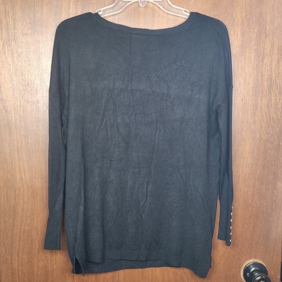 Zara Knit Basic Black Casual Long Sleeve Classic Chic Sweater Top Size Small - Picture 5 of 5